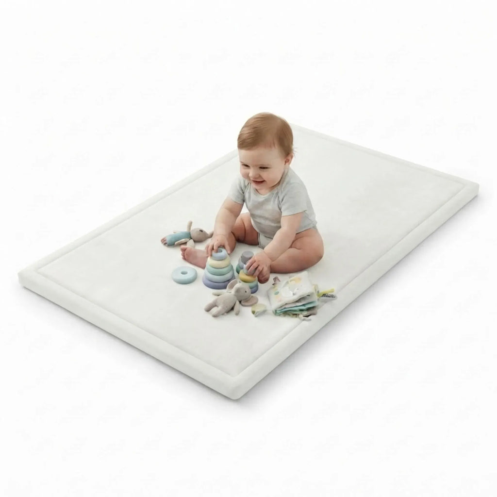 CARLA HOME Foam Play Mat — White, 100 × 150 cm