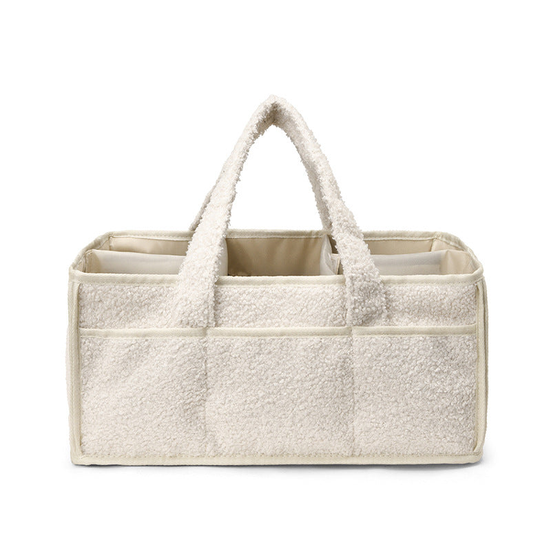 Plush Nappy Caddy — Cream